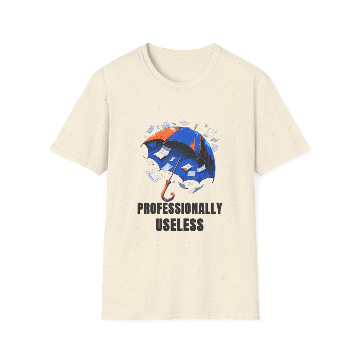 Professionally Useless T-Shirt — Illustrated Umbrella Graphic - Trending Now - August 2026