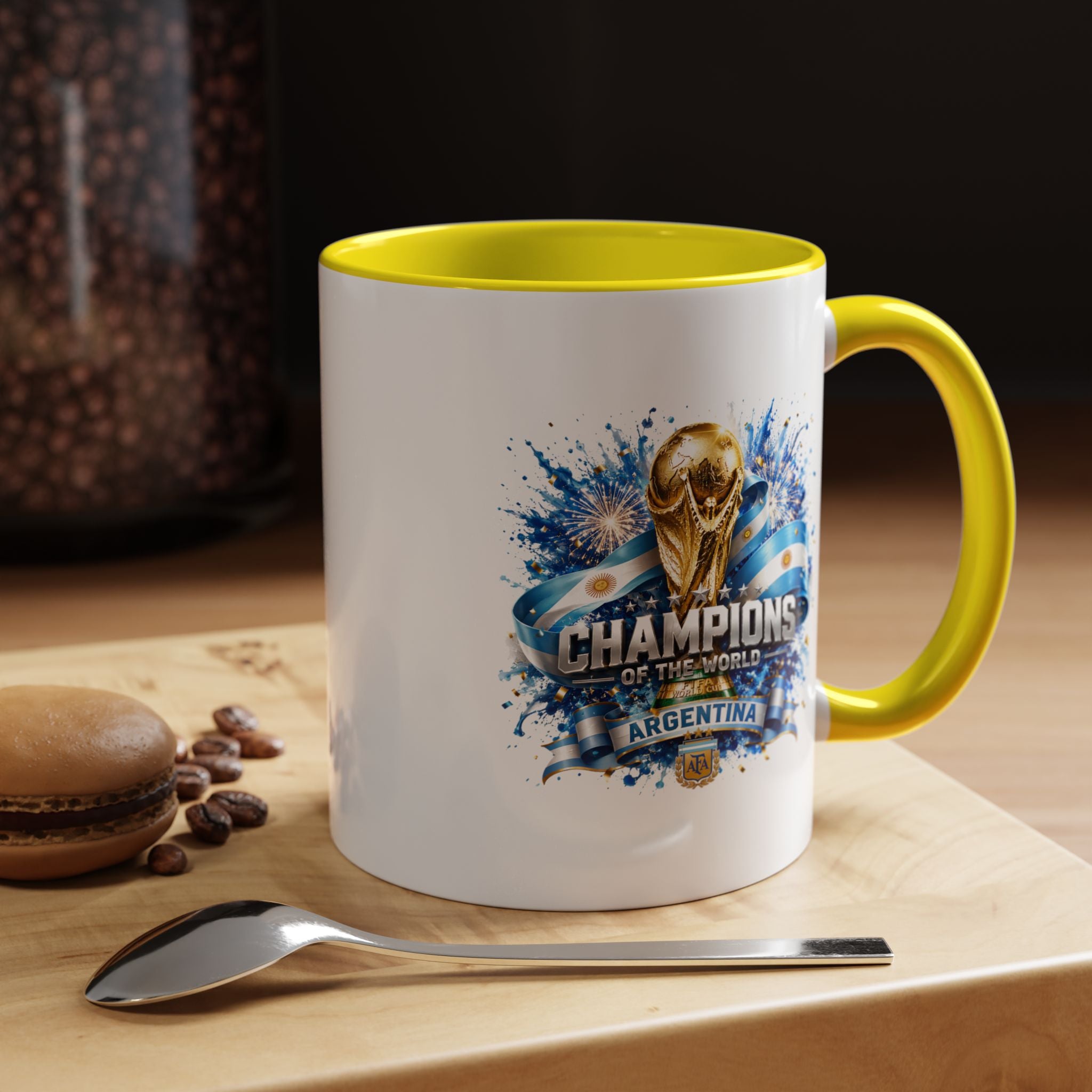 Argentina World Cup Champions Coffee Mug — 'Champions of the World' Accent Mug