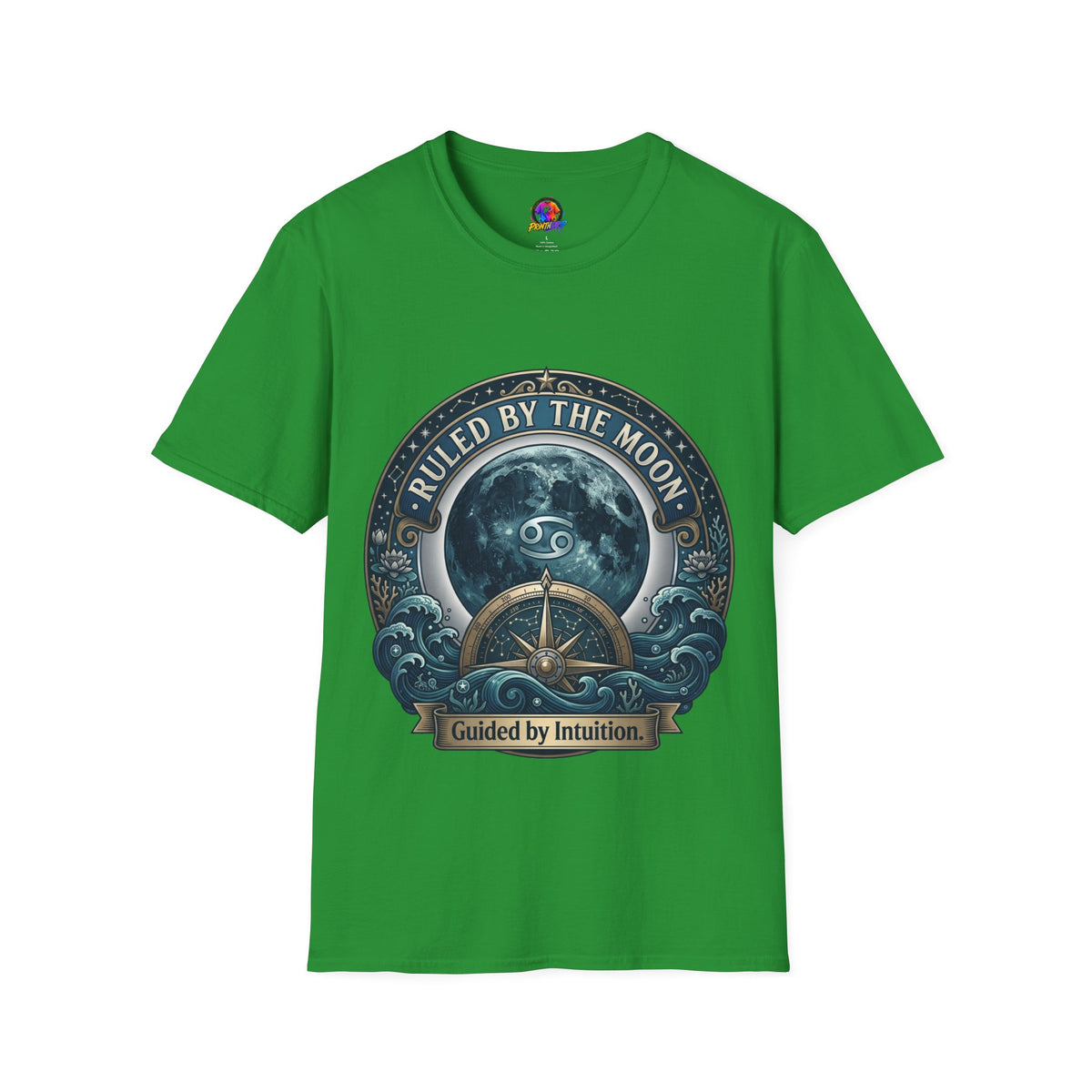 Cancer Zodiac Ruled by the Moon T-Shirt — Celestial Astrology Zodiac Graphic Tee