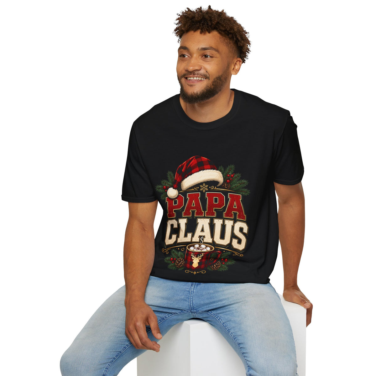 Papa Claus T-Shirt — Festive Holiday Dad Christmas Tee