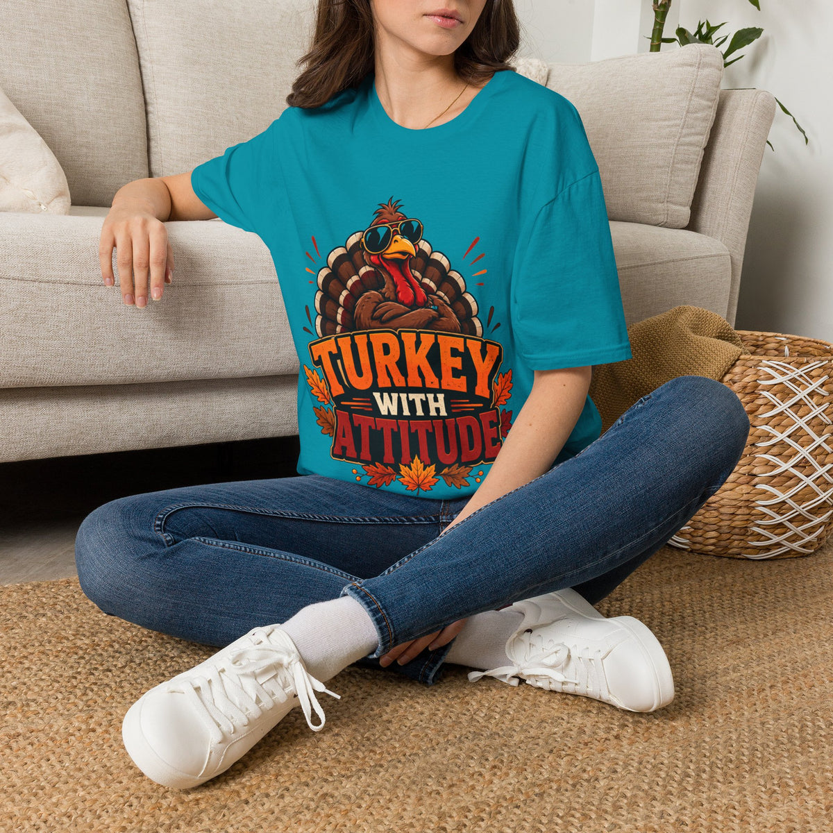 Thanksgiving T-Shirt Turkey With Attitude T-Shirt — Funny Thanksgiving Turkey Graphic Tee