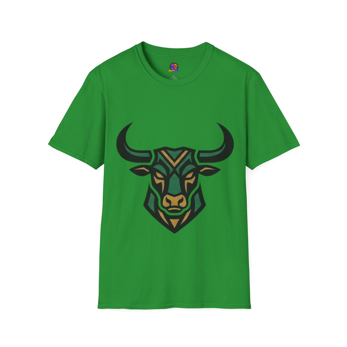 Taurus Bull Head T-Shirt — Geometric Tribal Bull Graphic Tee