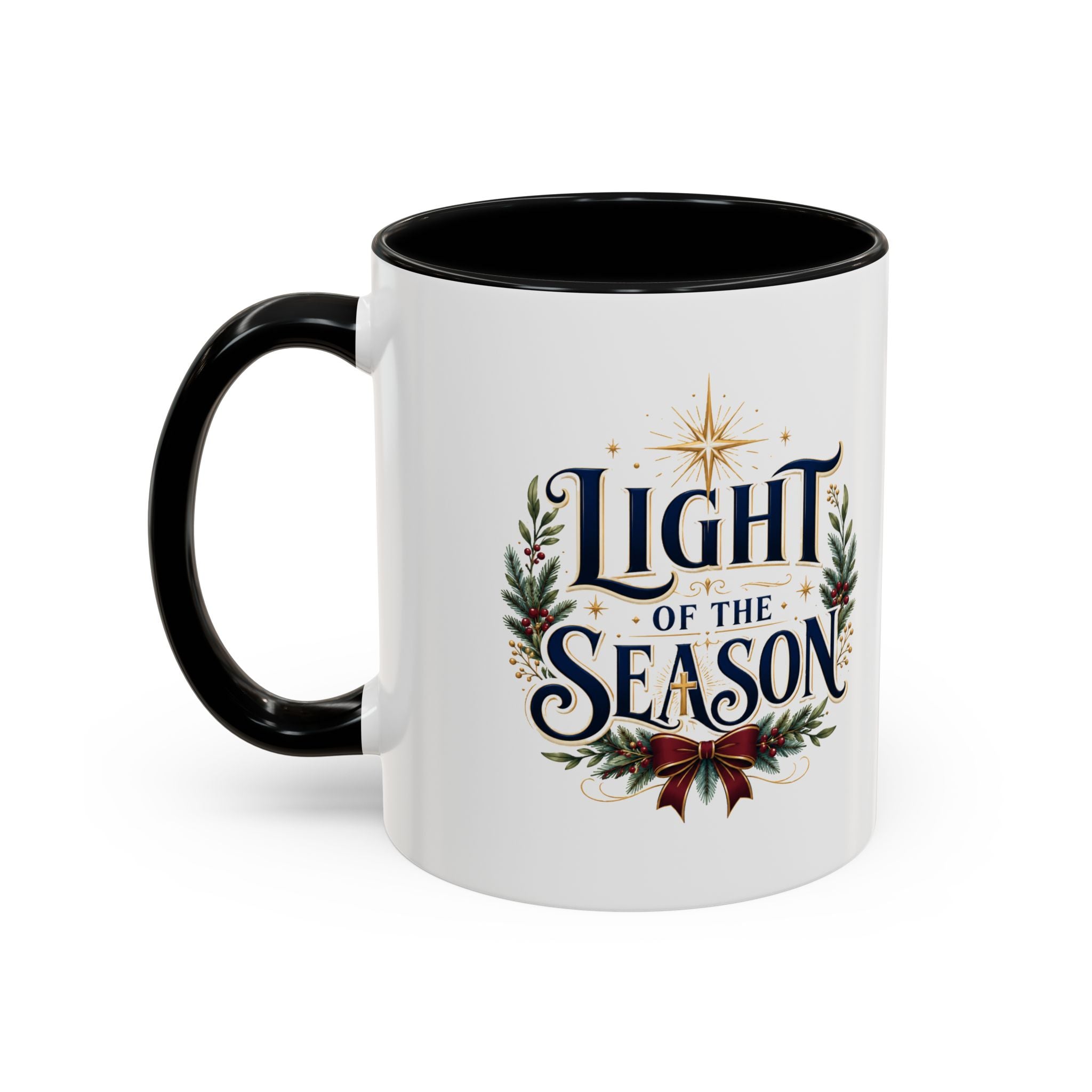 Christmas Light of the Season Accent Coffee Mug — Holiday Christmas Tea Cup