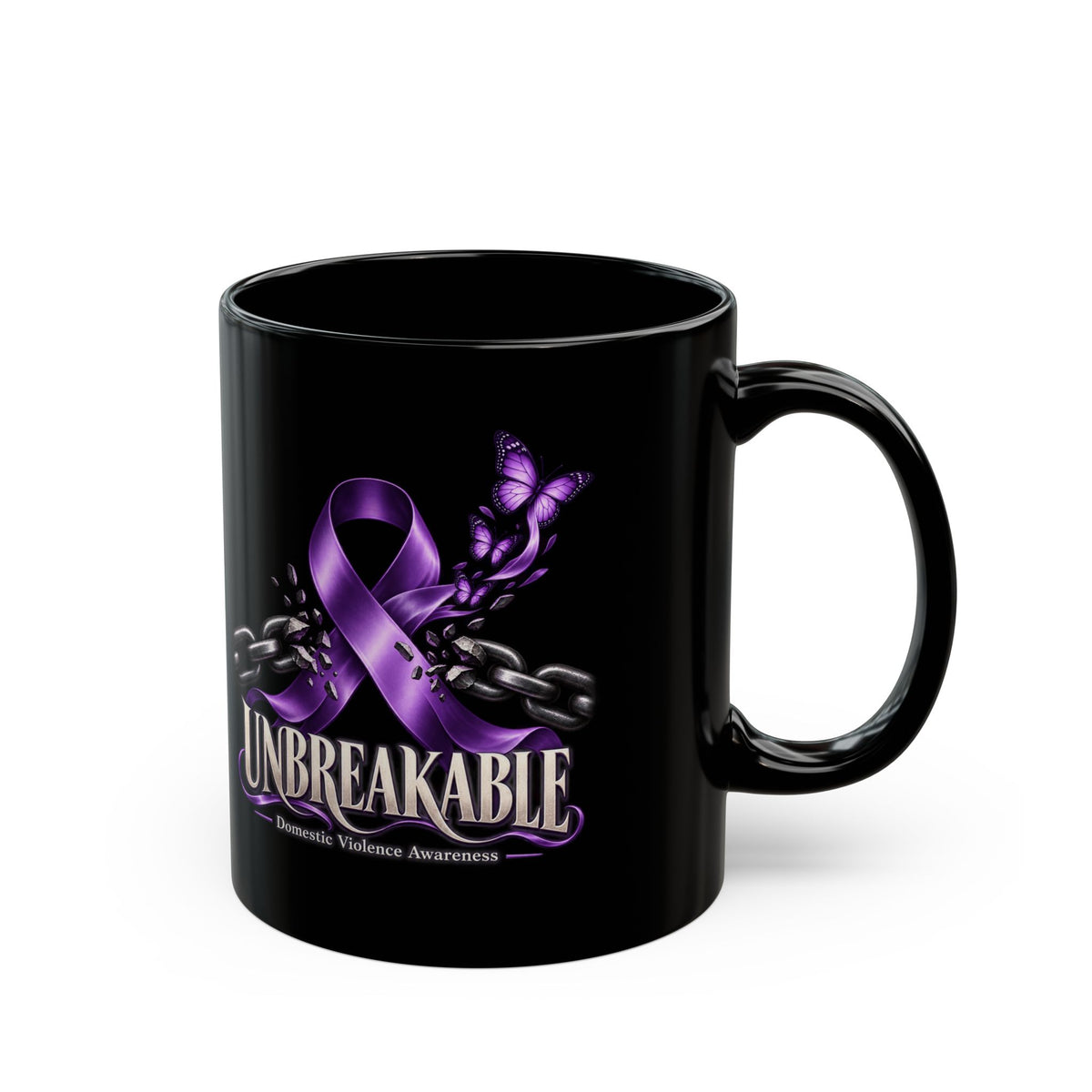 Unbreakable Purple Ribbon Awareness Mug — Domestic Violence Support (11oz & 15oz)