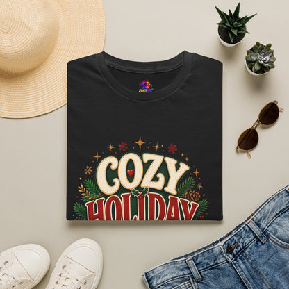 Cozy Holiday Club T-Shirt — Festive Christmas Cozy Cocoa Graphic Tee