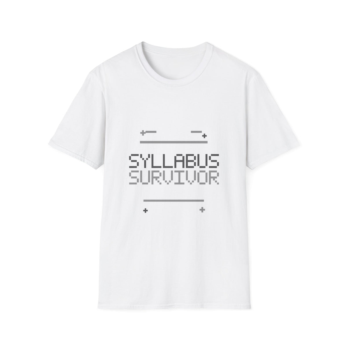 Syllabus Survivor Funny Back to School Student White Graphic Tee - Trending Now - September 2026
