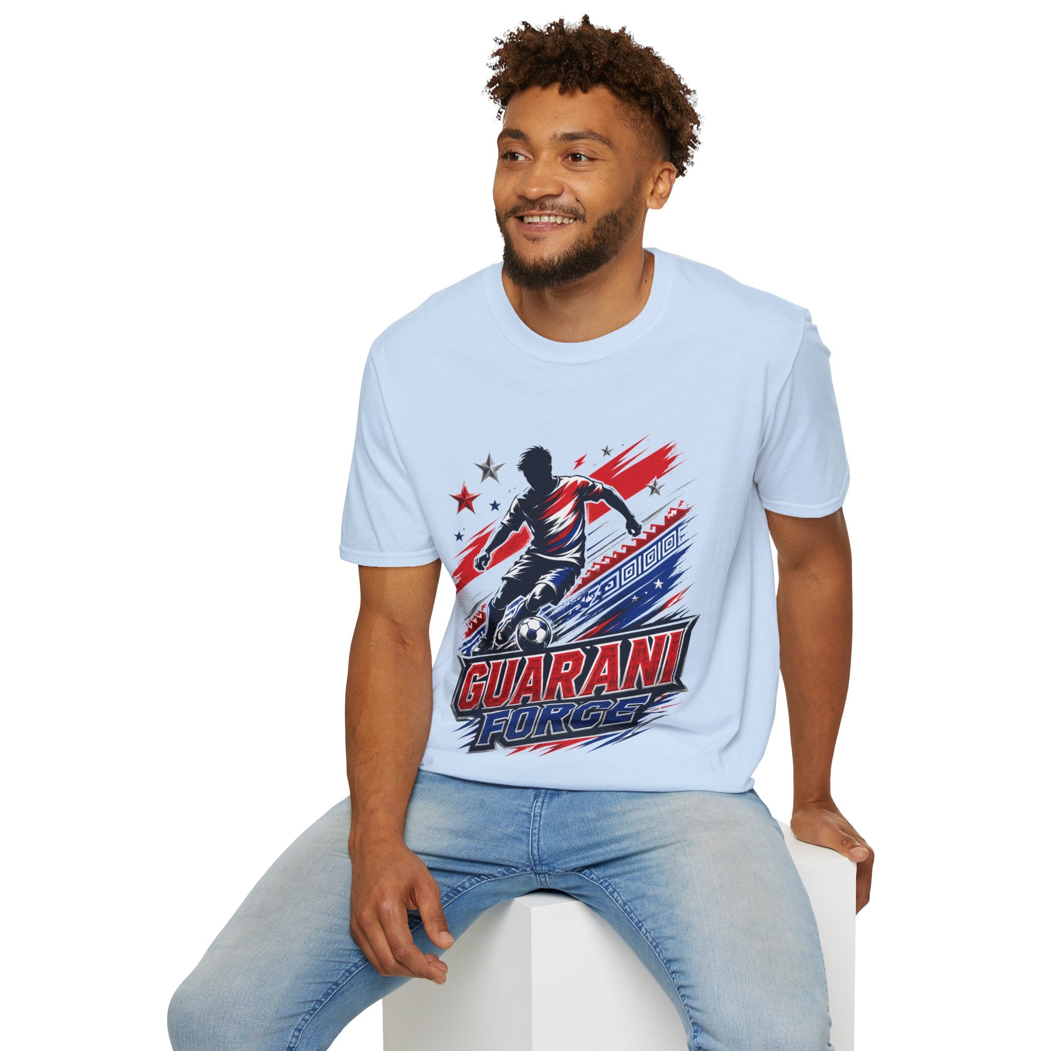 Paraguay Guarani Force Soccer T-Shirt — Red, White & Blue Futbol Fan Tee