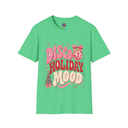 Disco Holiday T-Shirt — Retro Pink Disco Ball Christmas Tee