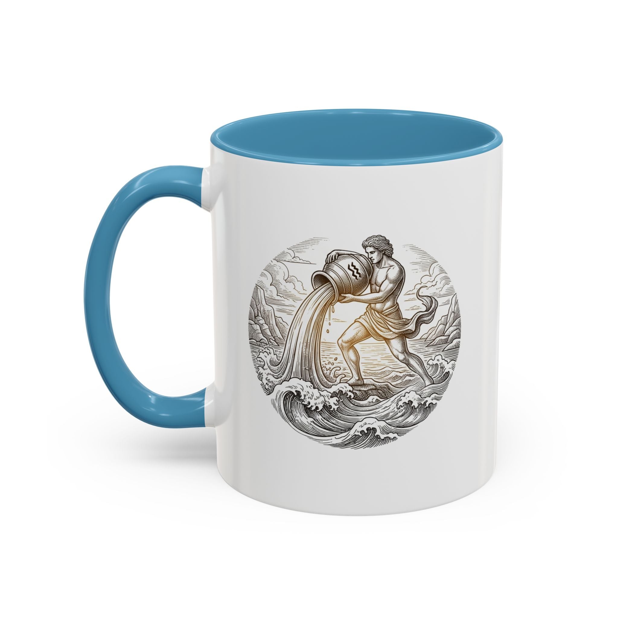 Aquarius Zodiac Coffee Mug — Astrology Sign Accent Mug