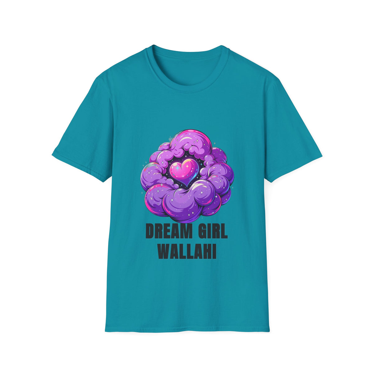 Dream Girl Wallahi T-Shirt — Cute Purple Heart Cloud Graphic Tee - Trending Now - August 2026
