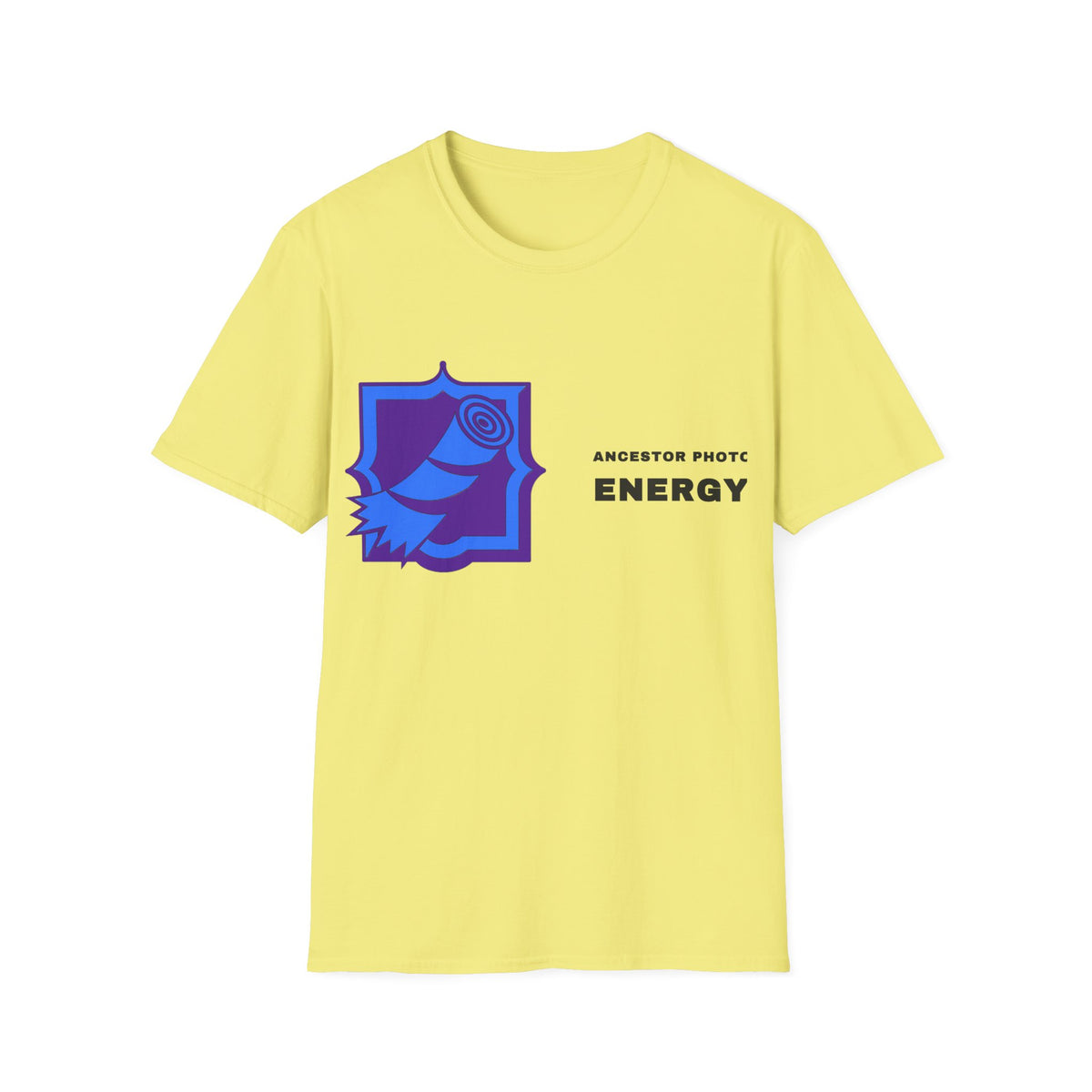 Rose Shield T-Shirt — Abstract Blue Rose Graphic Tee (Accent Text: 'ENERGY') - Trending Now - September 2026