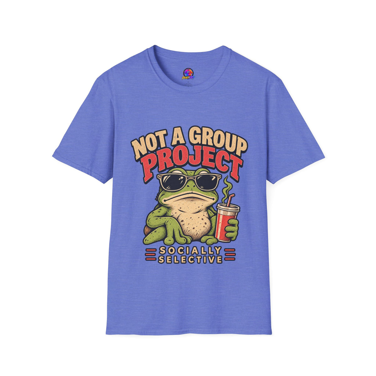 Not a Group Project Frog T-Shirt — "Socially Selective" Funny Introvert Tee