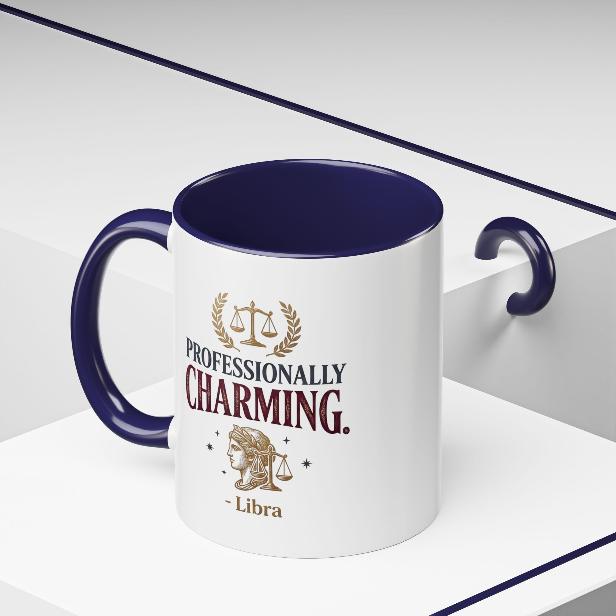 Libra 'Professionally Charming' Accent Coffee Mug — Zodiac Astrology Gift
