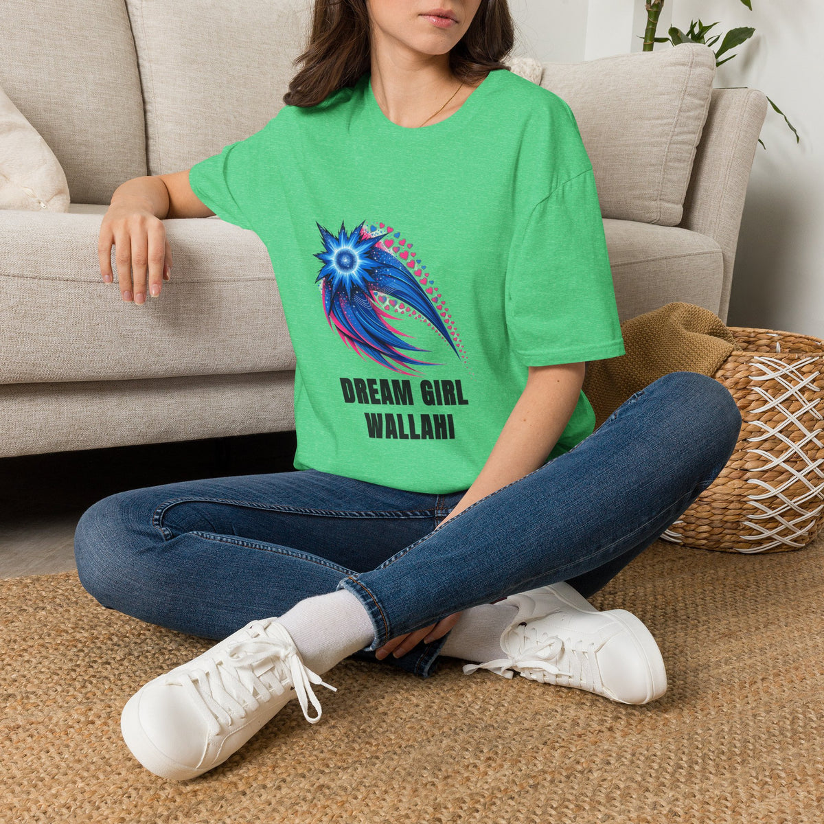 Dream Girl T-Shirt — Blue Starburst Heart Graphic ("Dream Girl Wallah") - Trending Now - August 2026