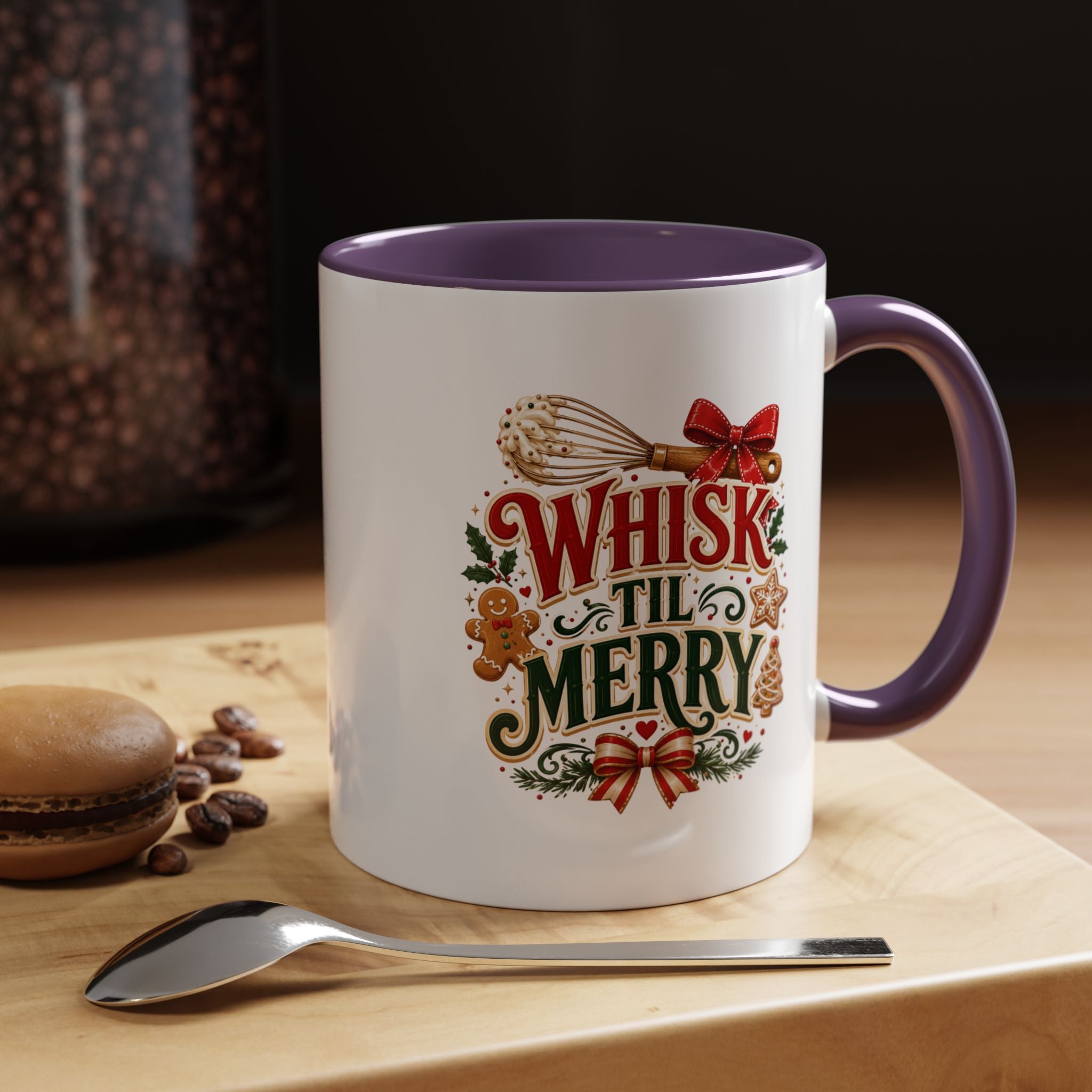 Whisk 'Til Merry Coffee Mug — Holiday Baking Kitchen Mug
