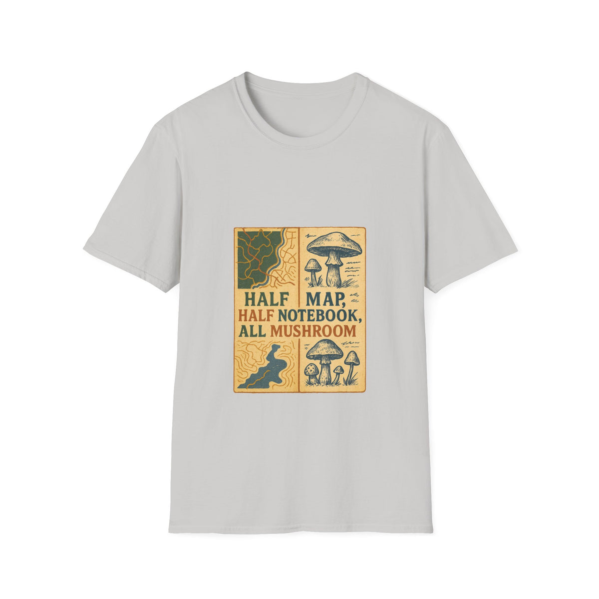 Mushroom Field Guide T-Shirt – Vintage “Half Map, Half Notebook, All Mushroom” Design - Trending Now - October 2026