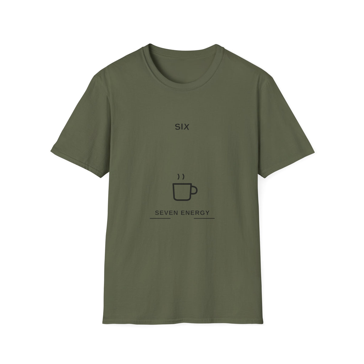 SIX / Seven Energy Minimal Graphic T-Shirt — Coffee Lover Casual Tee - Trending Now - August 2026