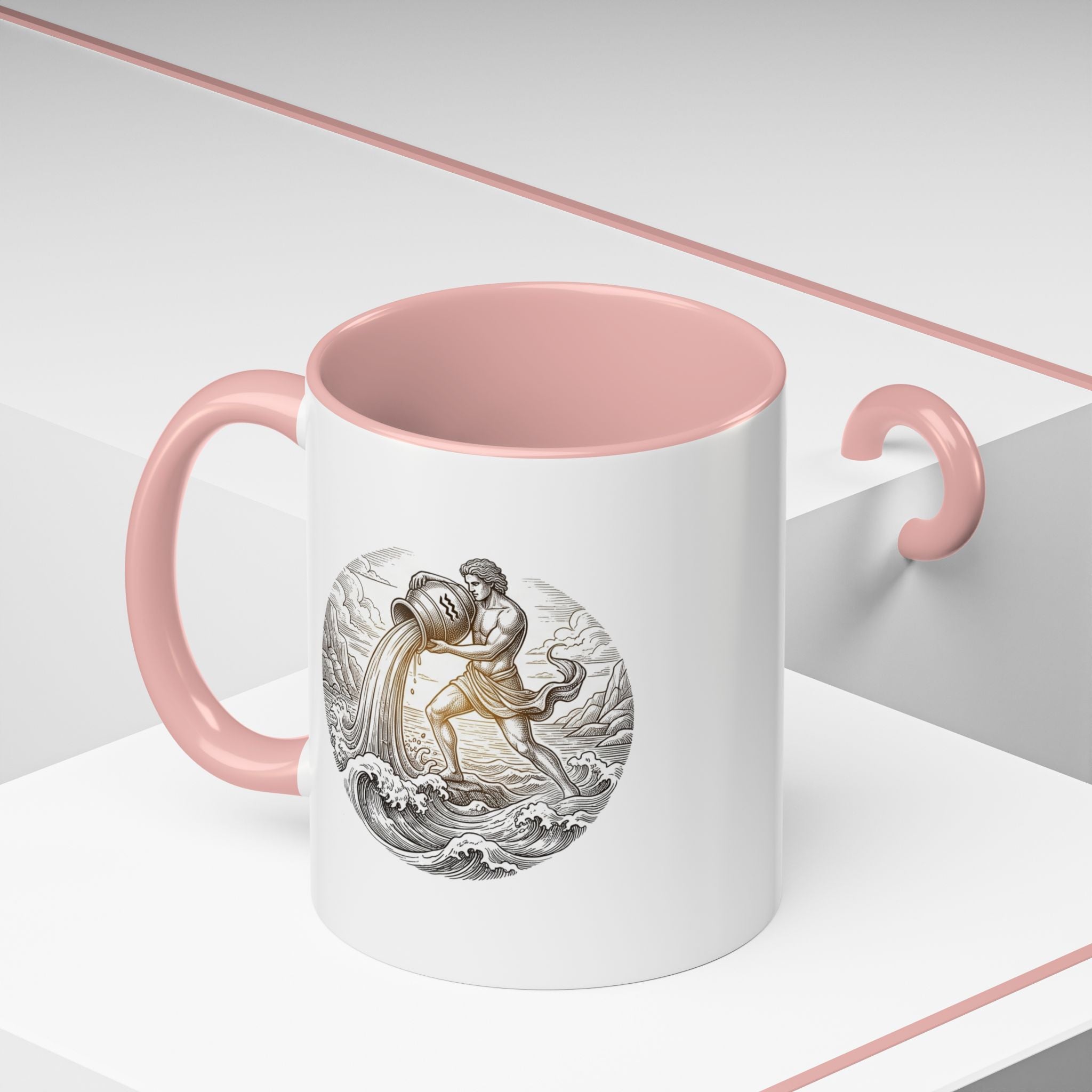 Aquarius Zodiac Coffee Mug — Astrology Sign Accent Mug