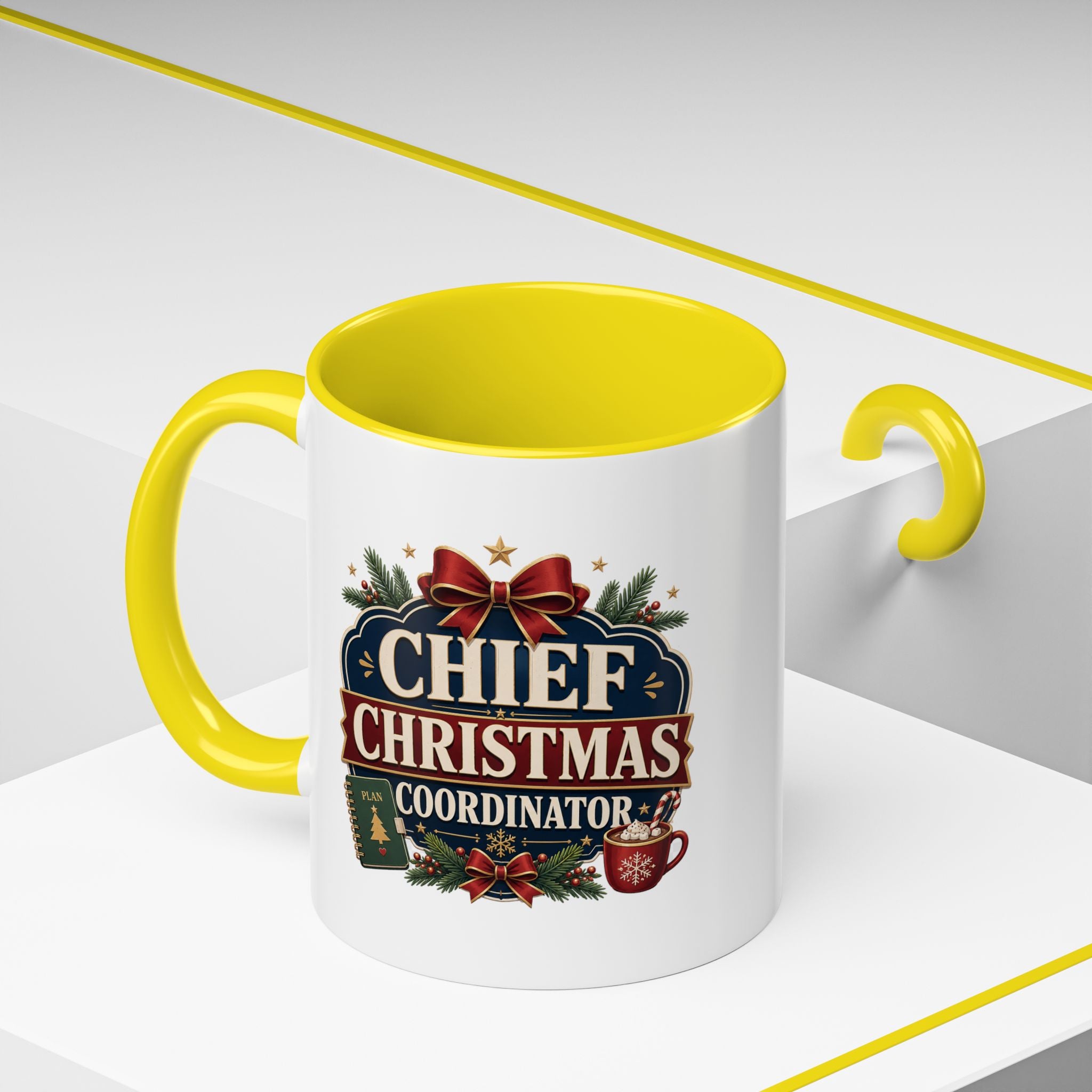 Modern Day Christmas  Chief Christmas Coordinator Accent Coffee Mug