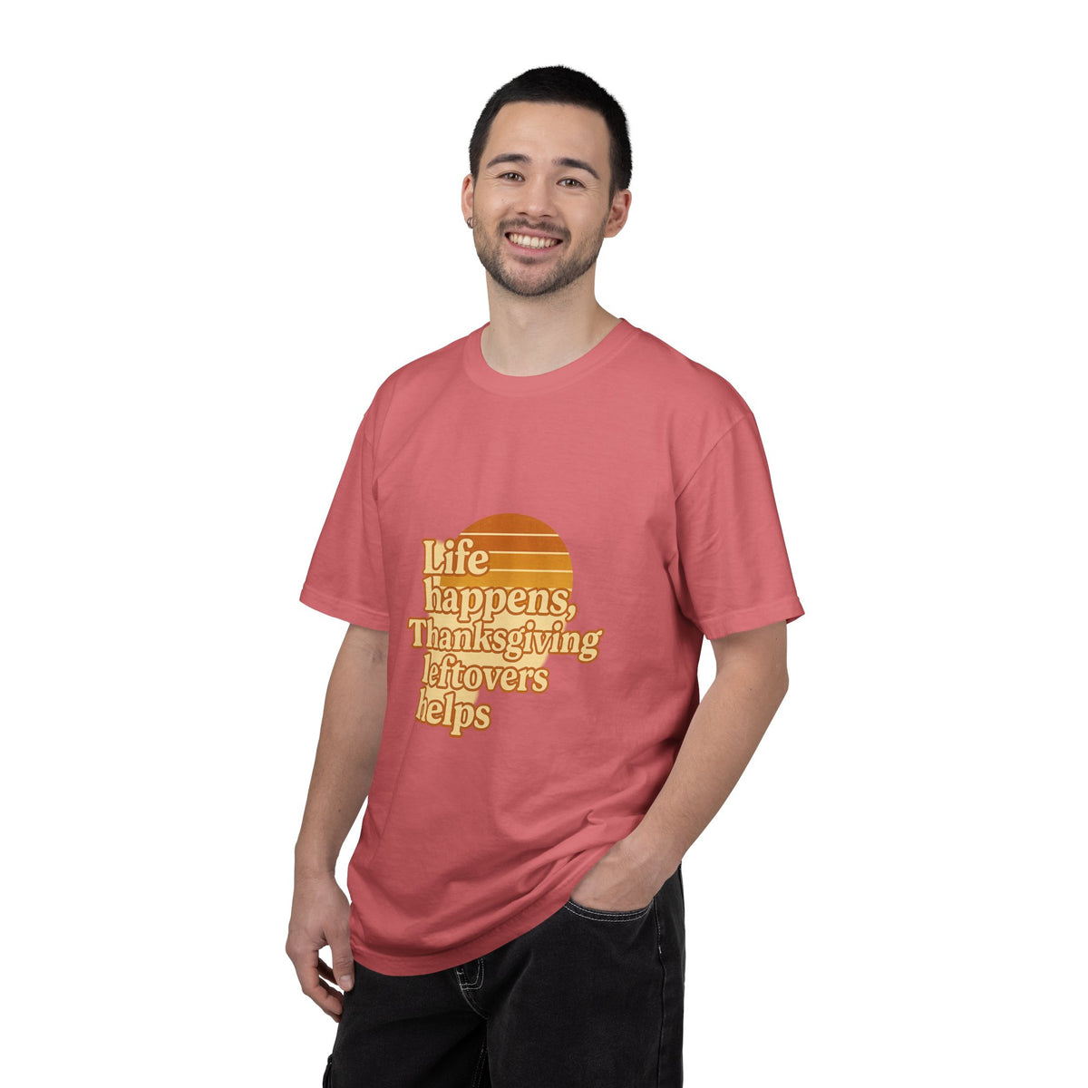 Thanksgiving Leftovers T-Shirt — “Life Happens, Thanksgiving Leftovers Helps” Retro Tee - Trending Now - October 2026
