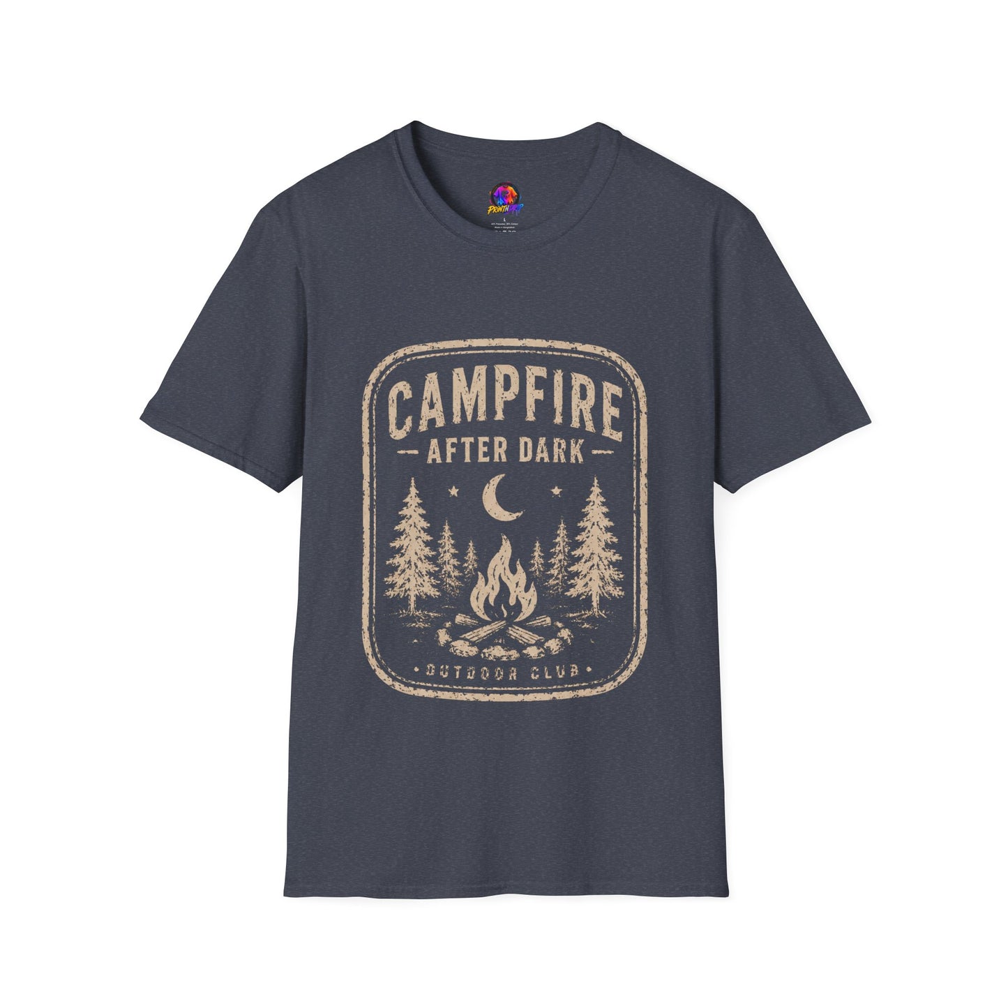 Campfire After Dark T-Shirt — Vintage Camping Graphic Tee