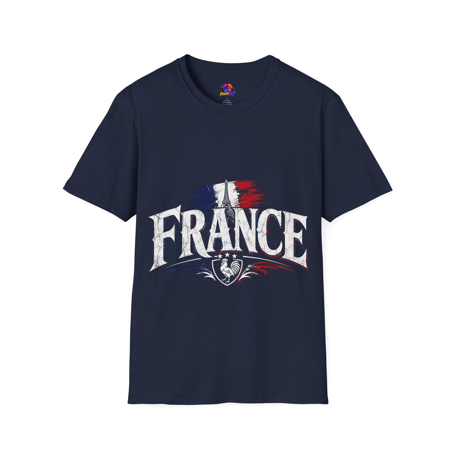 France Flag T-Shirt — Vintage Eiffel Tower French Pride Tee