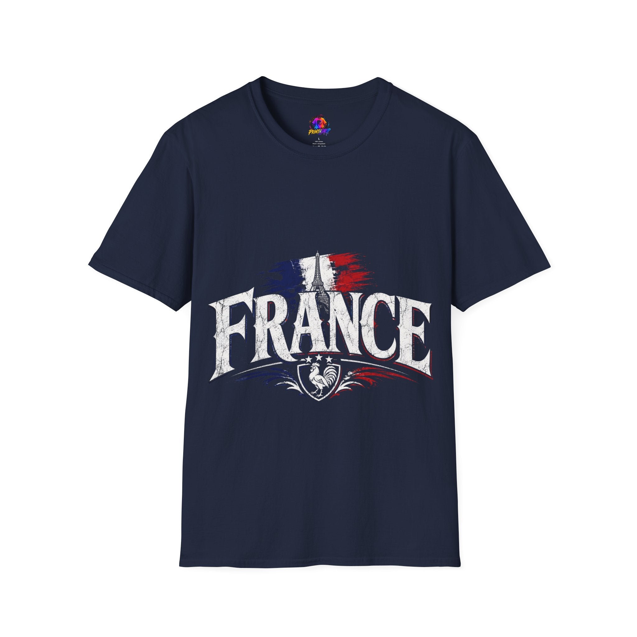 France Flag T-Shirt — Vintage Eiffel Tower French Pride Tee