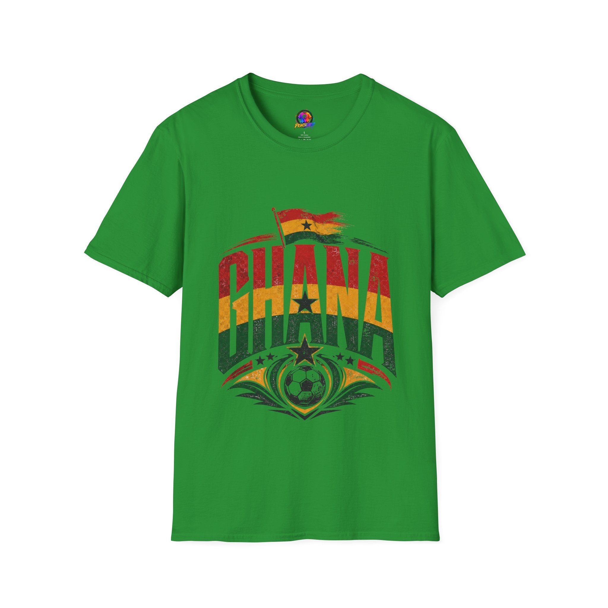 Ghana Flag Soccer T-Shirt — Retro Ghana Pride Football Tee