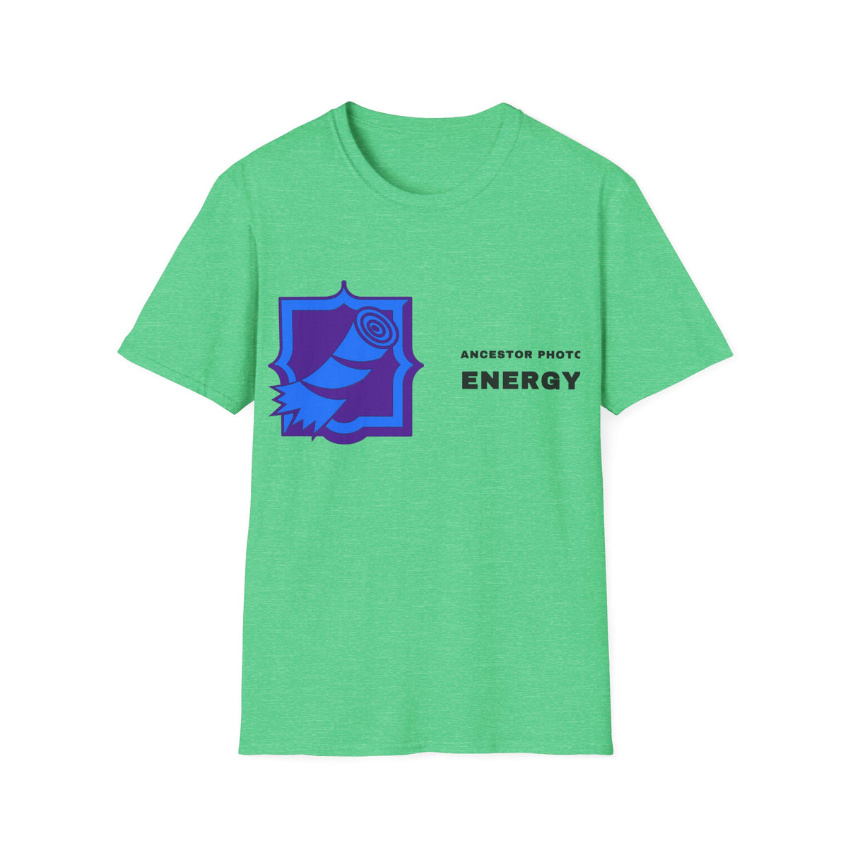 Rose Shield T-Shirt — Abstract Blue Rose Graphic Tee (Accent Text: 'ENERGY') - Trending Now - September 2026