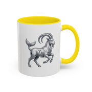 Capricorn Zodiac Accent Coffee Mug — Capricorn Goat Horoscope Gift