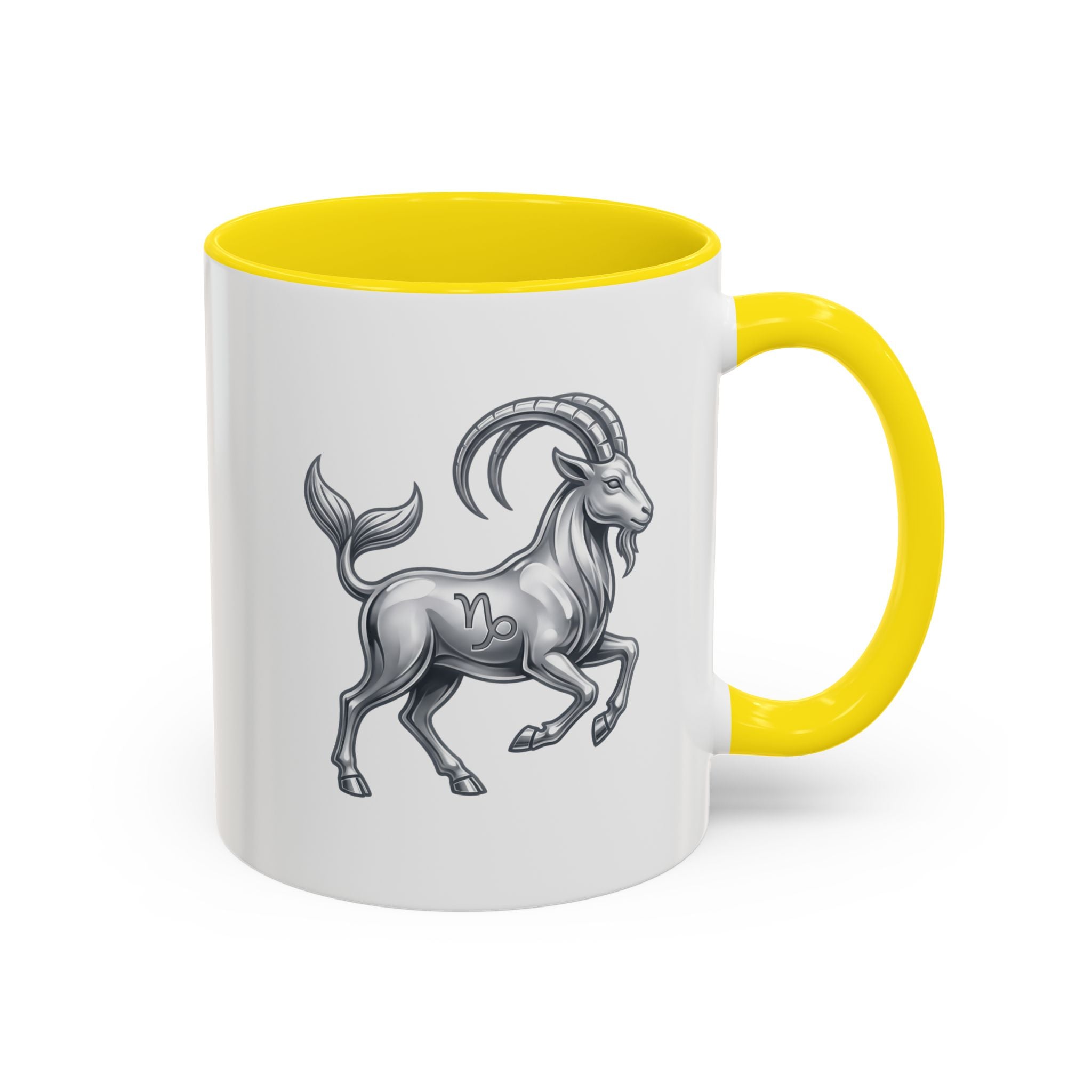 Capricorn Zodiac Accent Coffee Mug — Capricorn Goat Horoscope Gift