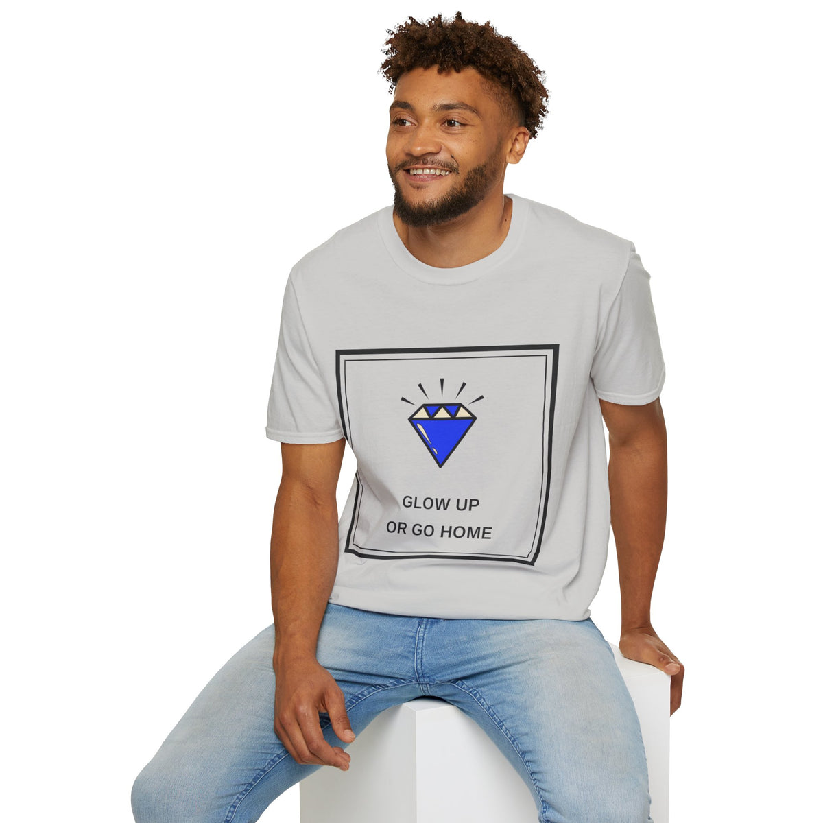Graphic Tee — "Glow Up or Go Home" Diamond Design - Trending Now - August 2026