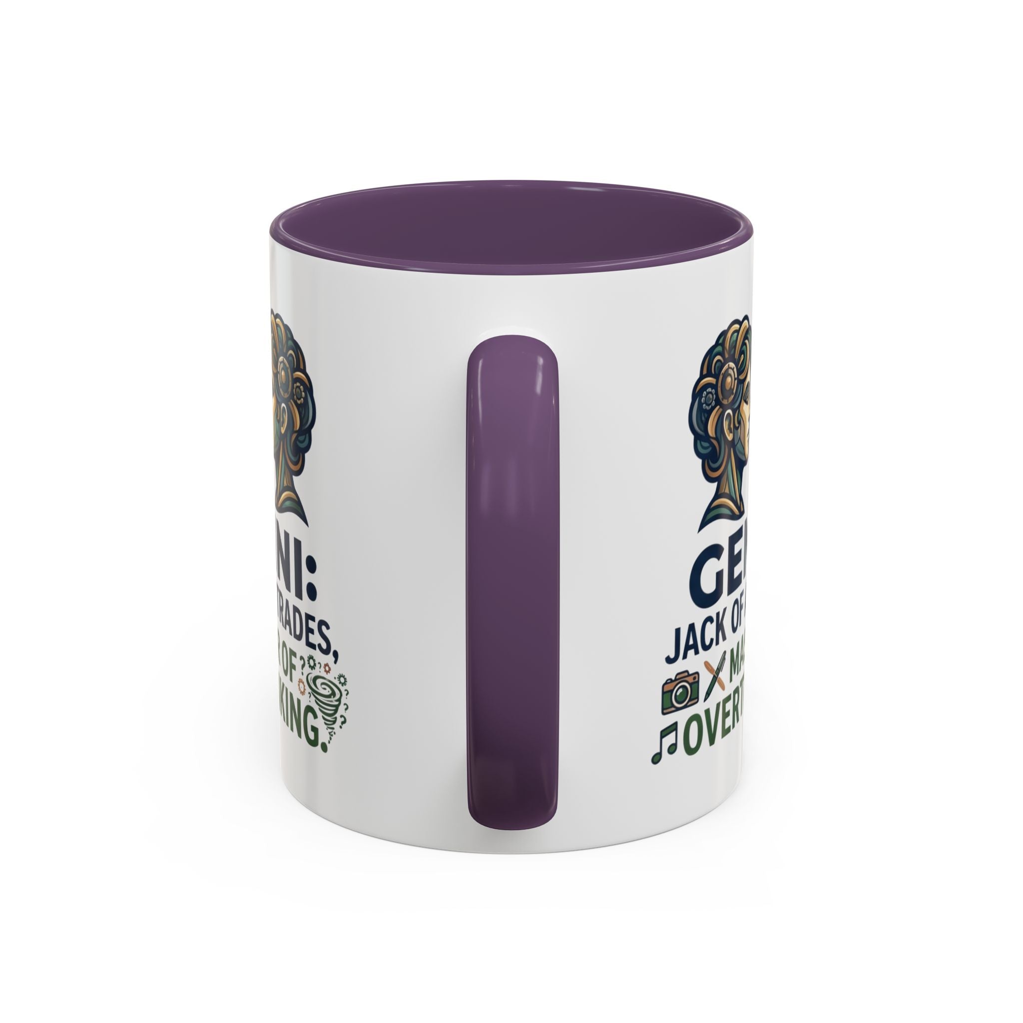 Gemini Coffee Mug – “Jack of All Trades, Master of Overthinking” Zodiac Accent Mug