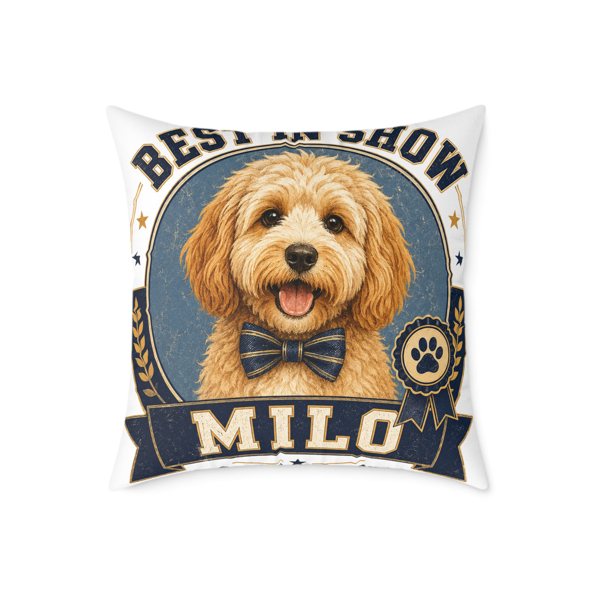 Best in Show Personalized Dog Pillow — Milo Bailey Dog Dad Mom  Milo Custom Pet Throw Pillow