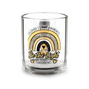 Childhood Cancer Awareness Glass Mug – “Be the Light” 10oz