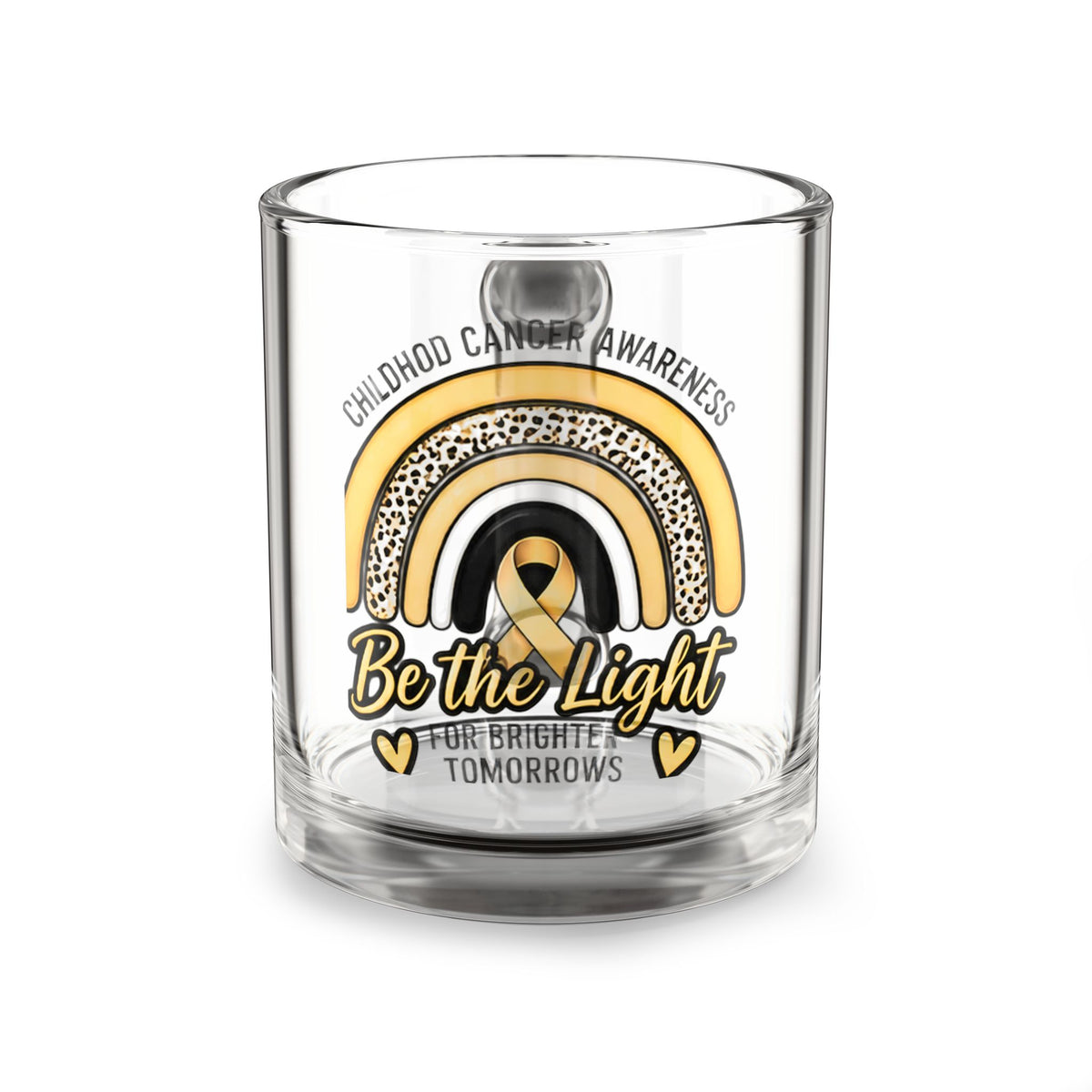 Childhood Cancer Awareness Glass Mug – “Be the Light” 10oz