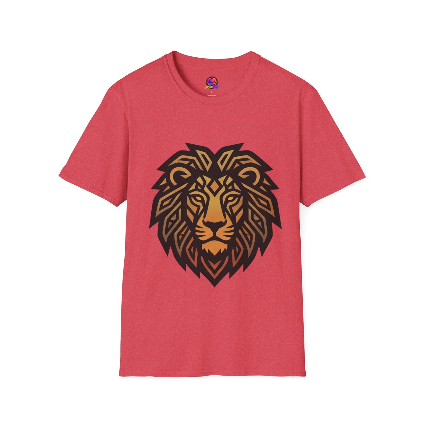 Lion Head T-Shirt — Geometric Tribal Lion Graphic Tee