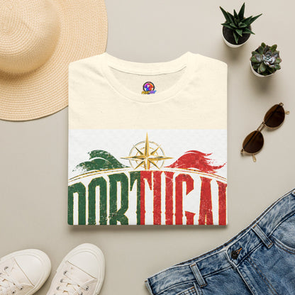 Portugal Vintage Compass T-Shirt — Retro Portuguese Flag Travel Tee