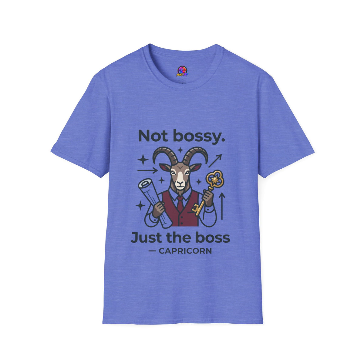 Capricorn T-Shirt — "Not Bossy, Just the Boss" Zodiac Goat Tee