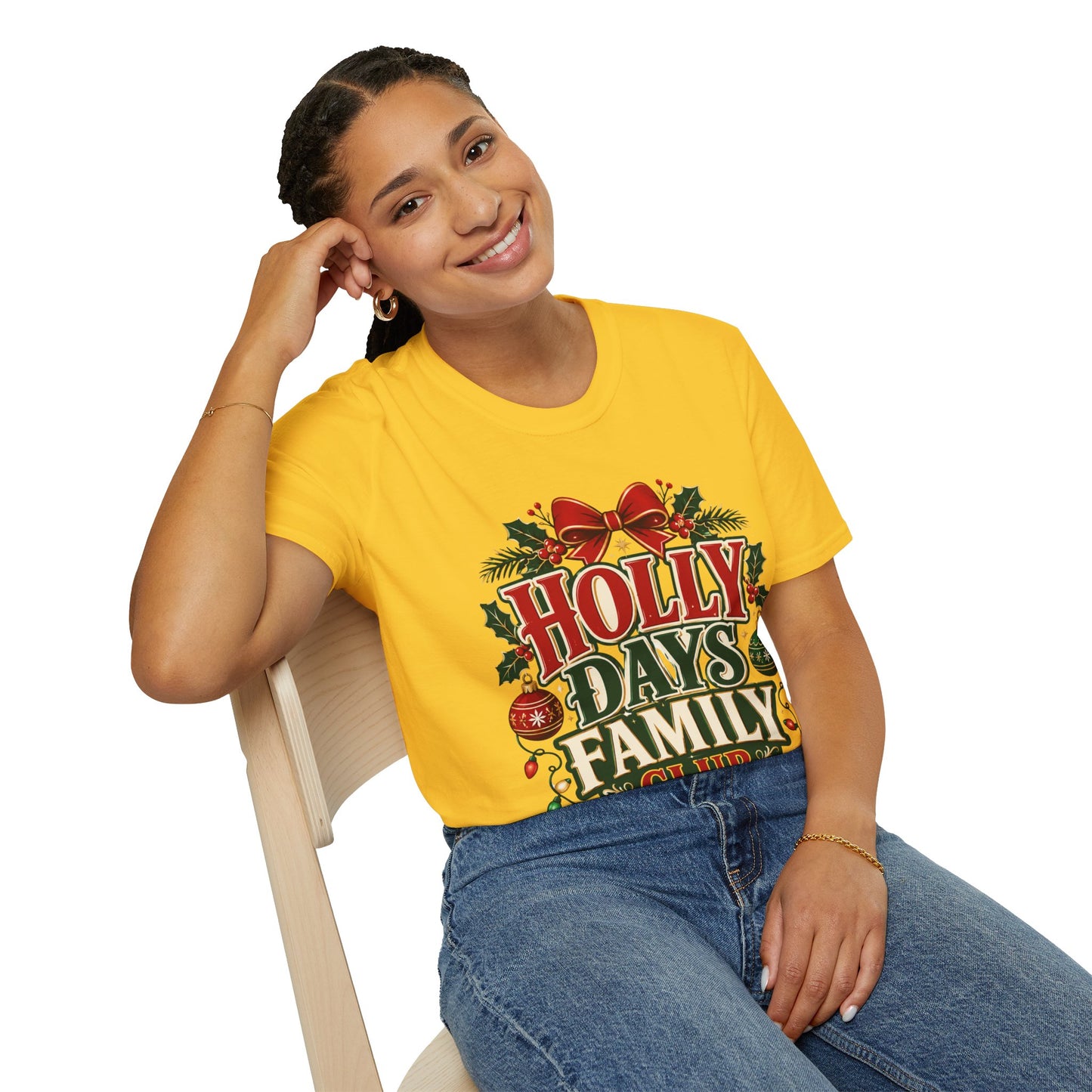 Holly Days Family Club T‑Shirt — Festive Christmas Holiday Tee