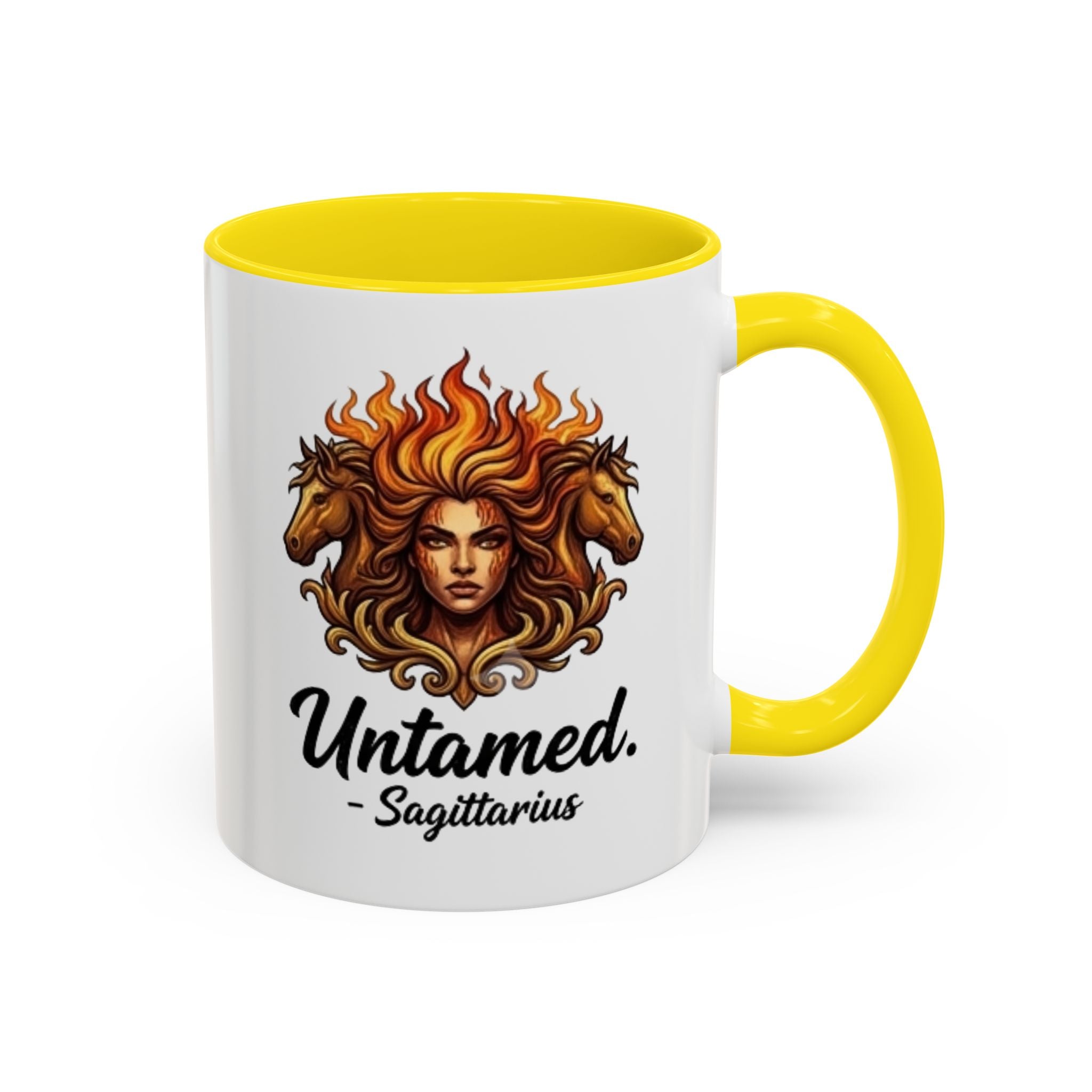 Untamed Sagittarius Coffee Mug — Zodiac Archer Accent Mug (11 oz)