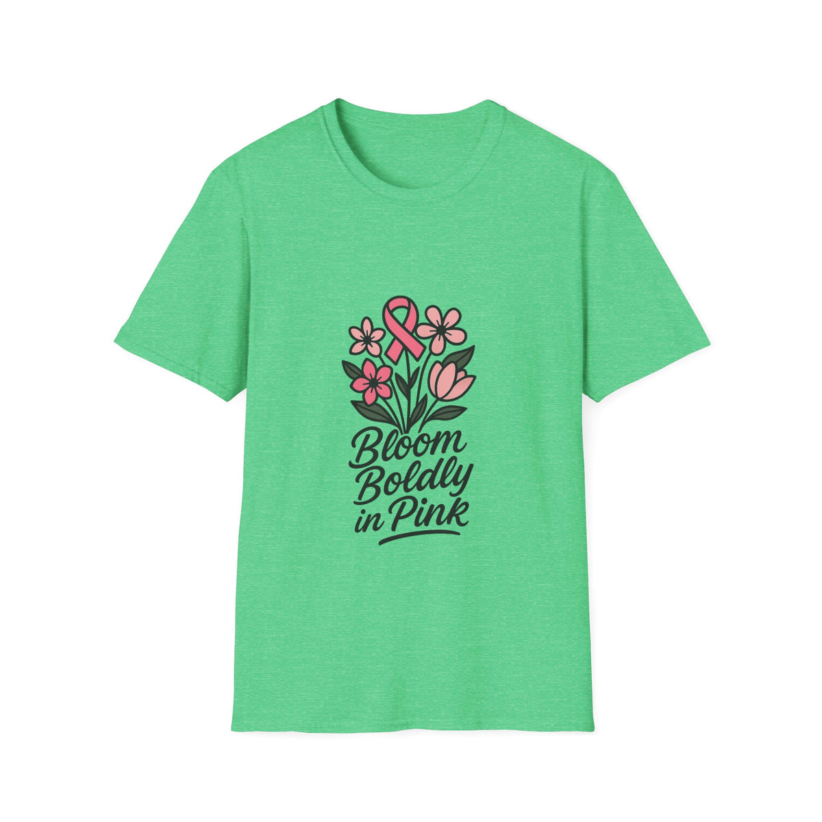 Breast Cancer Awareness T-Shirt — "Bloom Boldly in Pink" Floral Ribbon Tee - Trending Now - October 2026