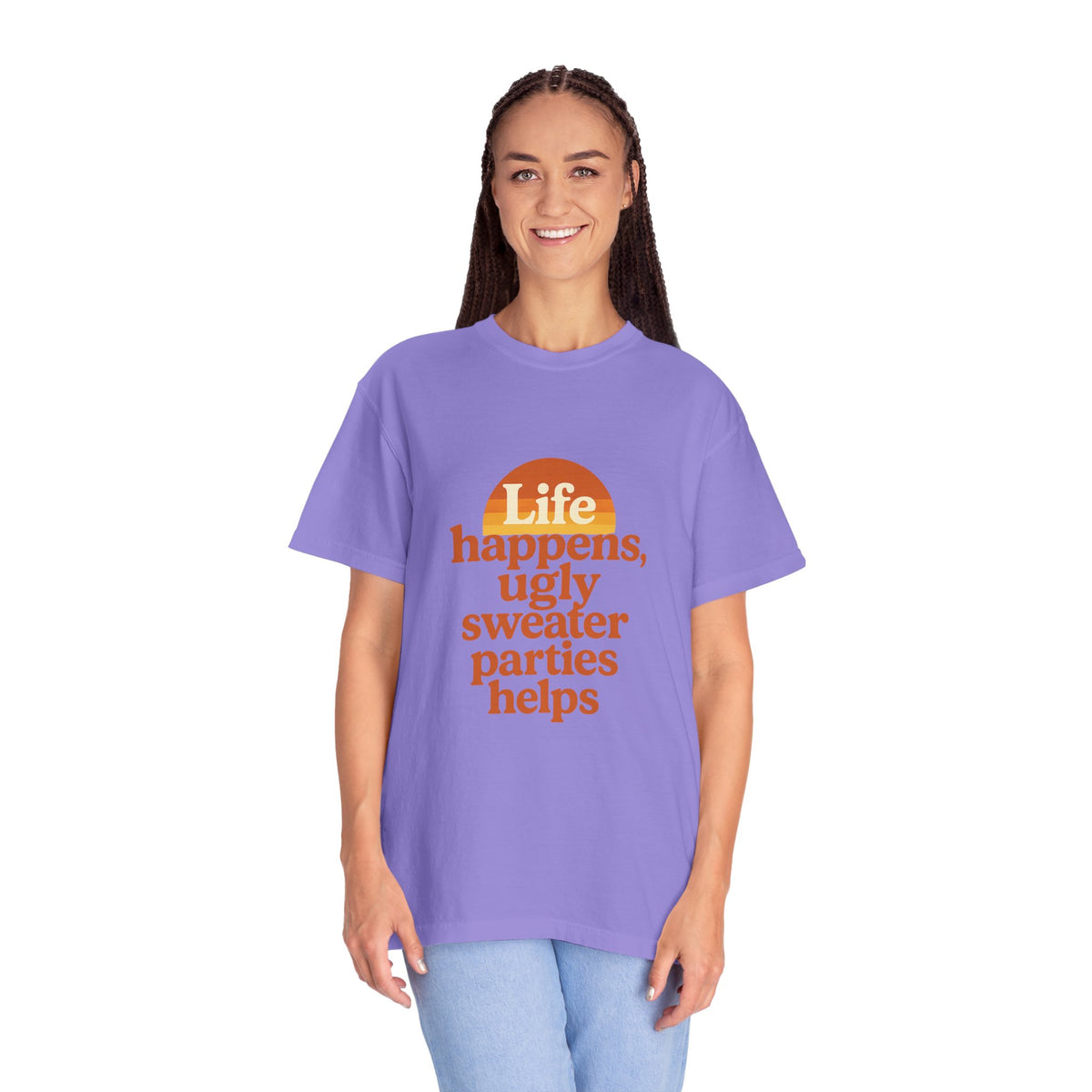 Life Happens Ugly Sweater Parties Helps T-Shirt - Trending Now - October 2026