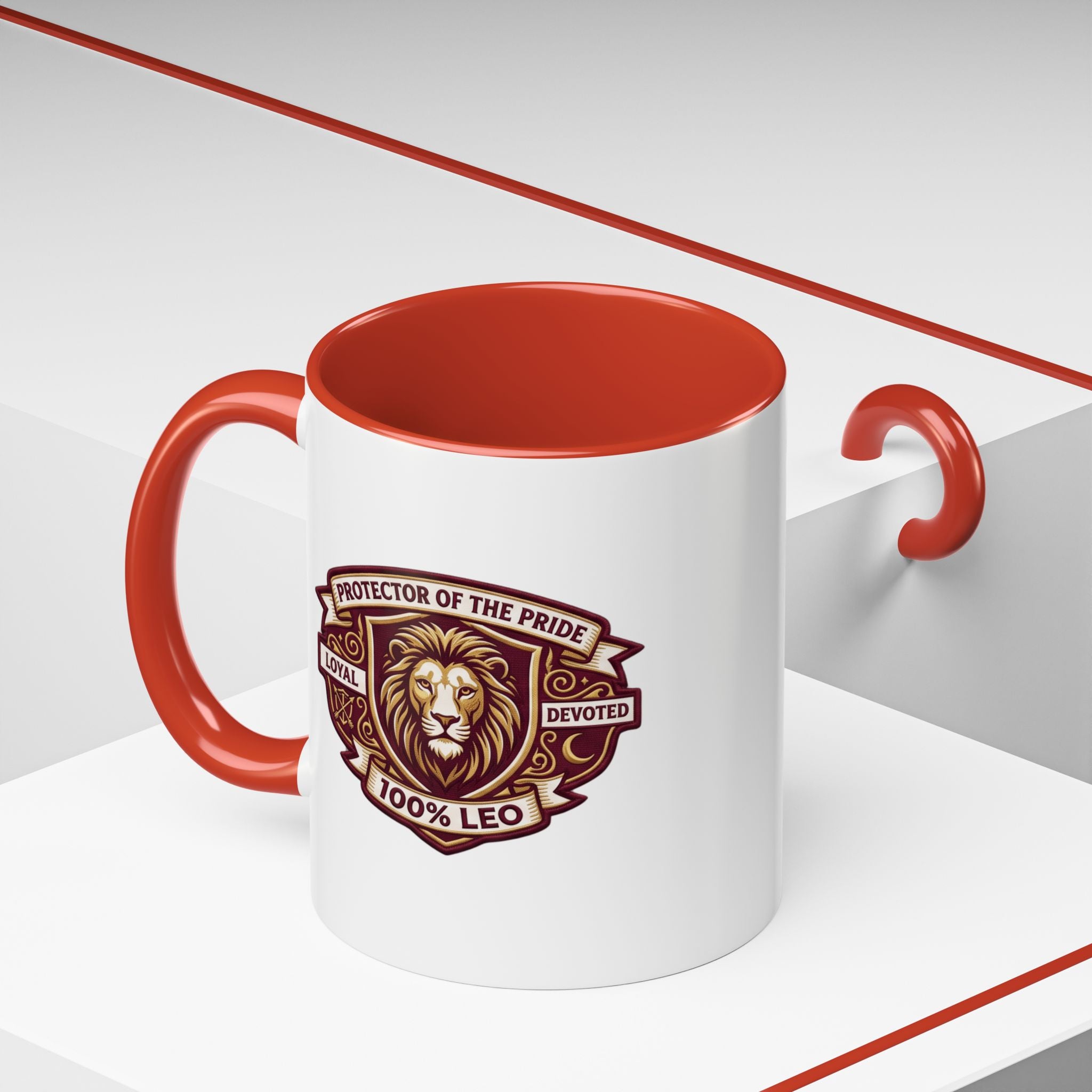 Leo Zodiac Coffee Mug — "Protector of the Pride" Lion Design (11/15 oz)