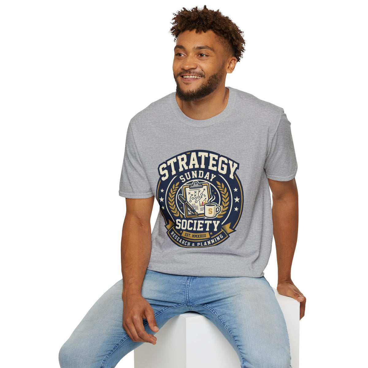 Strategy Society Sunday T‑Shirt — Retro Emblem Gaming / Strategy Club Tee - Trending Now - August 2026