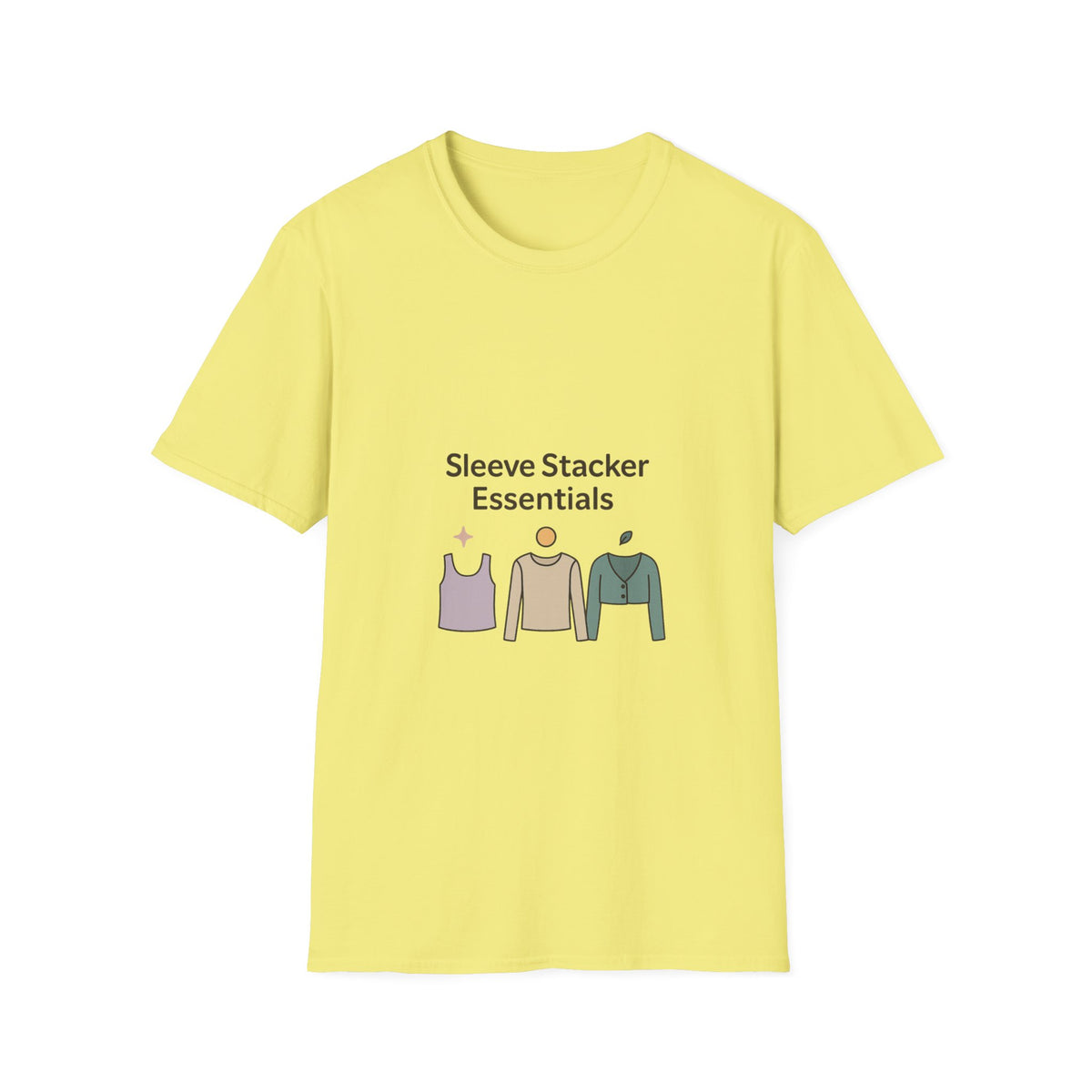 Sleeve Stacker Essentials T-Shirt — Minimalist Layering Outfit Graphic Tee - Trending Now - October 2026