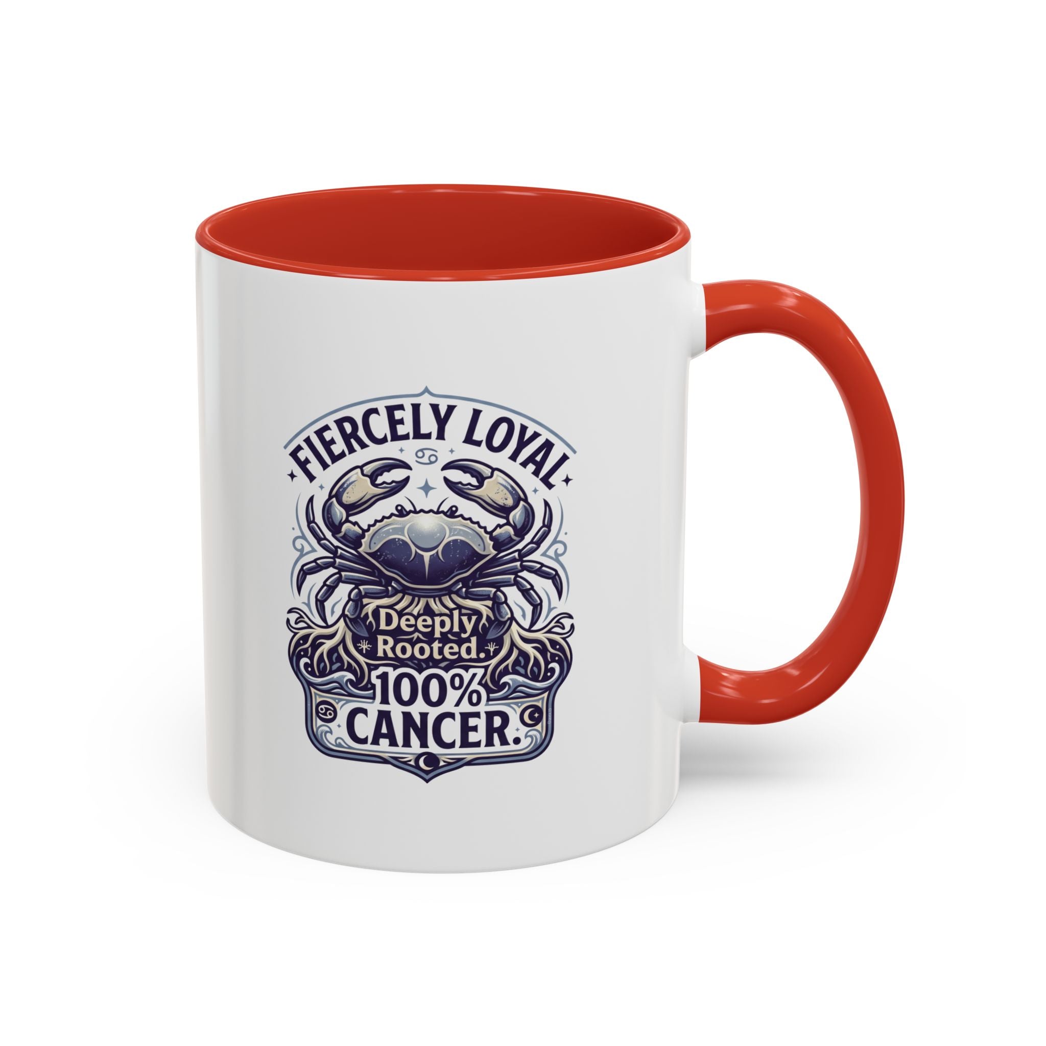 Cancer Zodiac Coffee Mug – "Fiercely Loyal, Deeply Rooted" Accent Mug