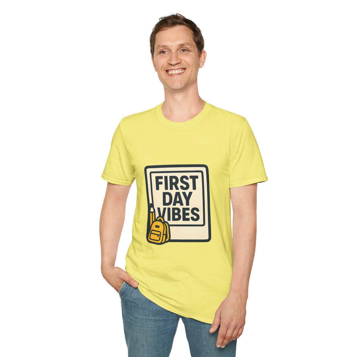 First Day Vibes T-Shirt — 'First Day' Retro Badge Tee - Trending Now - September 2026
