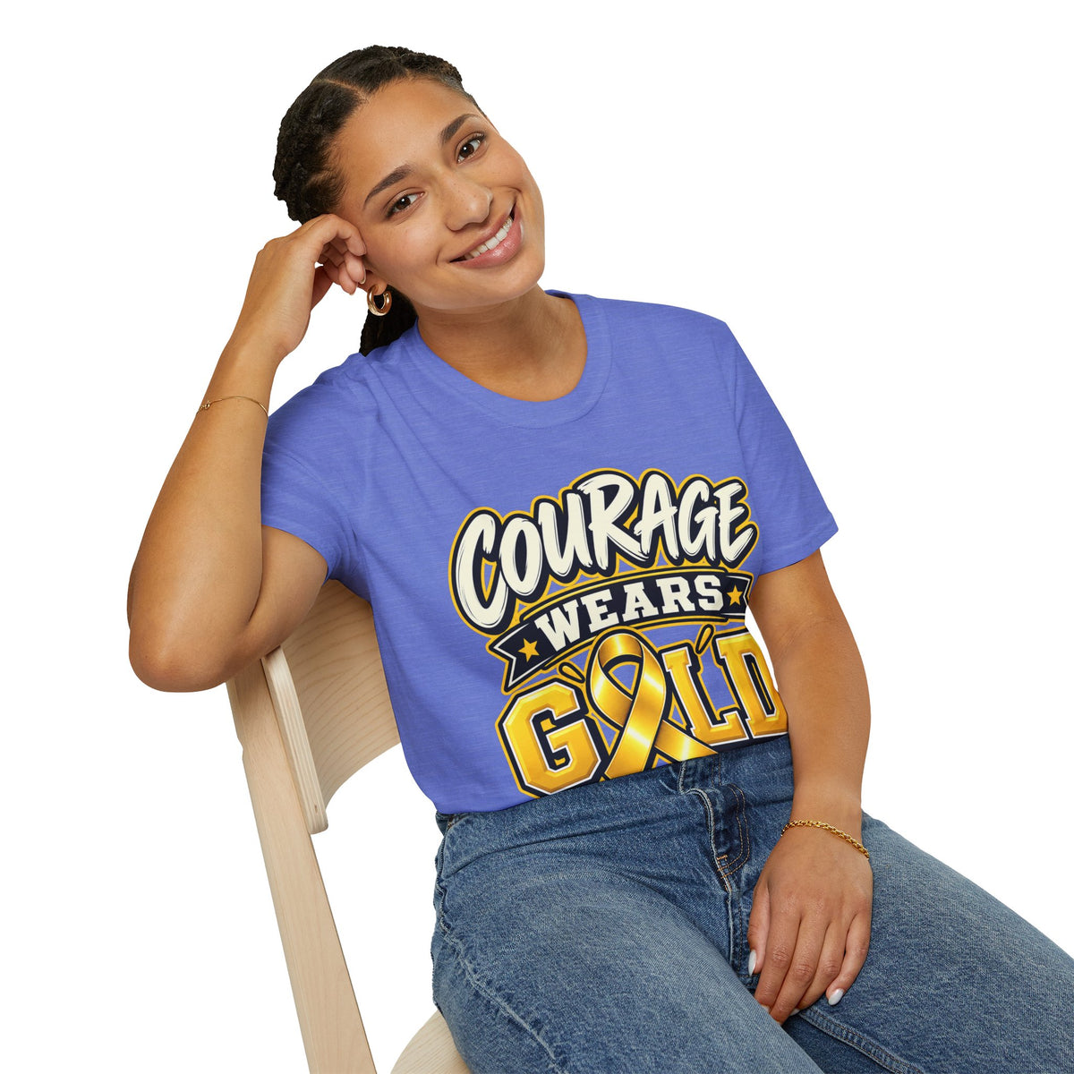 Childhood Cancer Awareness T-Shirt — "Courage Wears Gold"