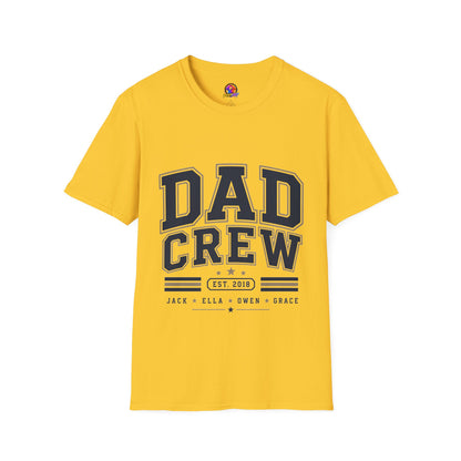 Dad Crew T-Shirt — Vintage Collegiate "DAD CREW" Father's Day Tee